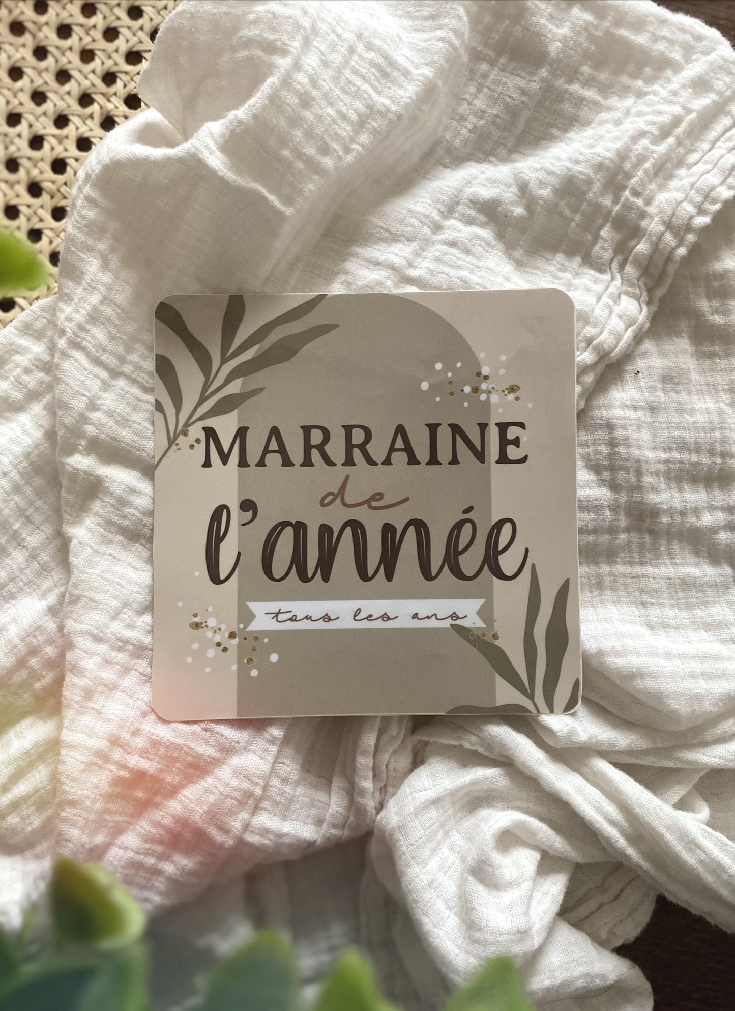 Autocollant voiture « Marraine de l'année »