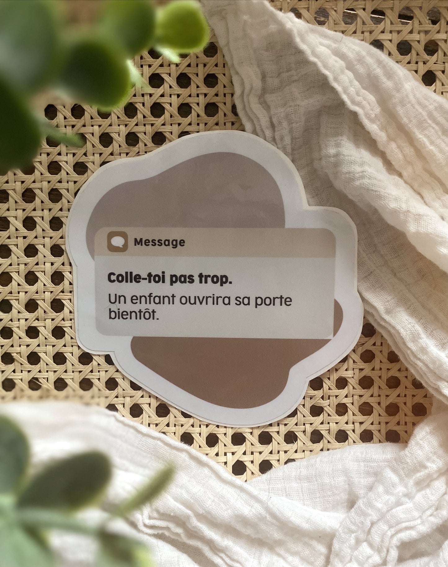 Autocollant voiture « Colle-toi pas trop »