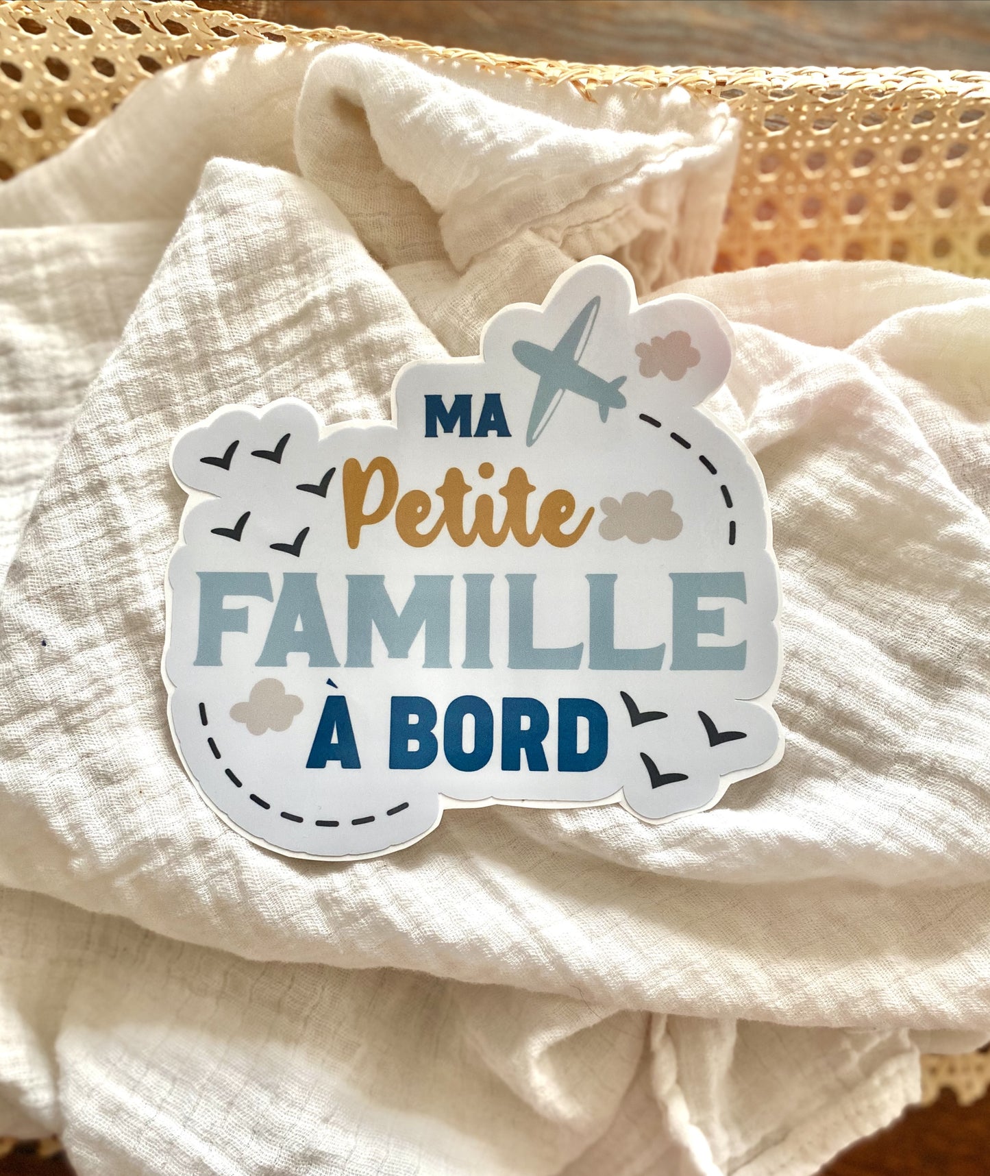Autocollant voiture « Ma petite famille à bord »