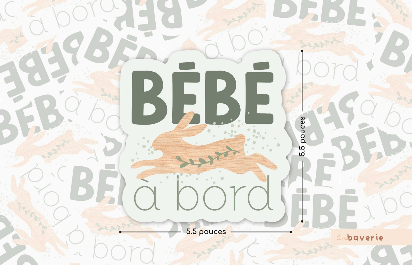 Autocollant voiture « Bébé à bord »
