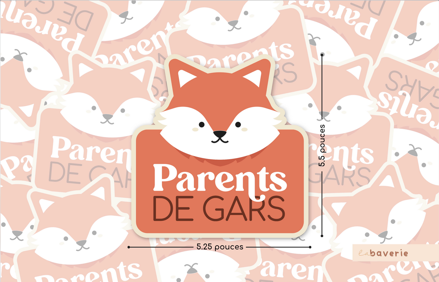 Autocollant voiture « Parents de gars »