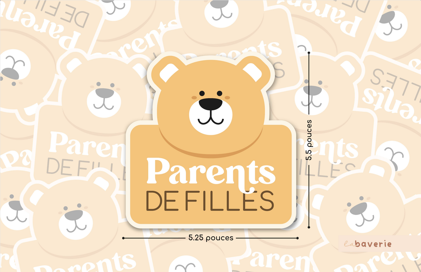 Autocollant voiture « Parents de filles »