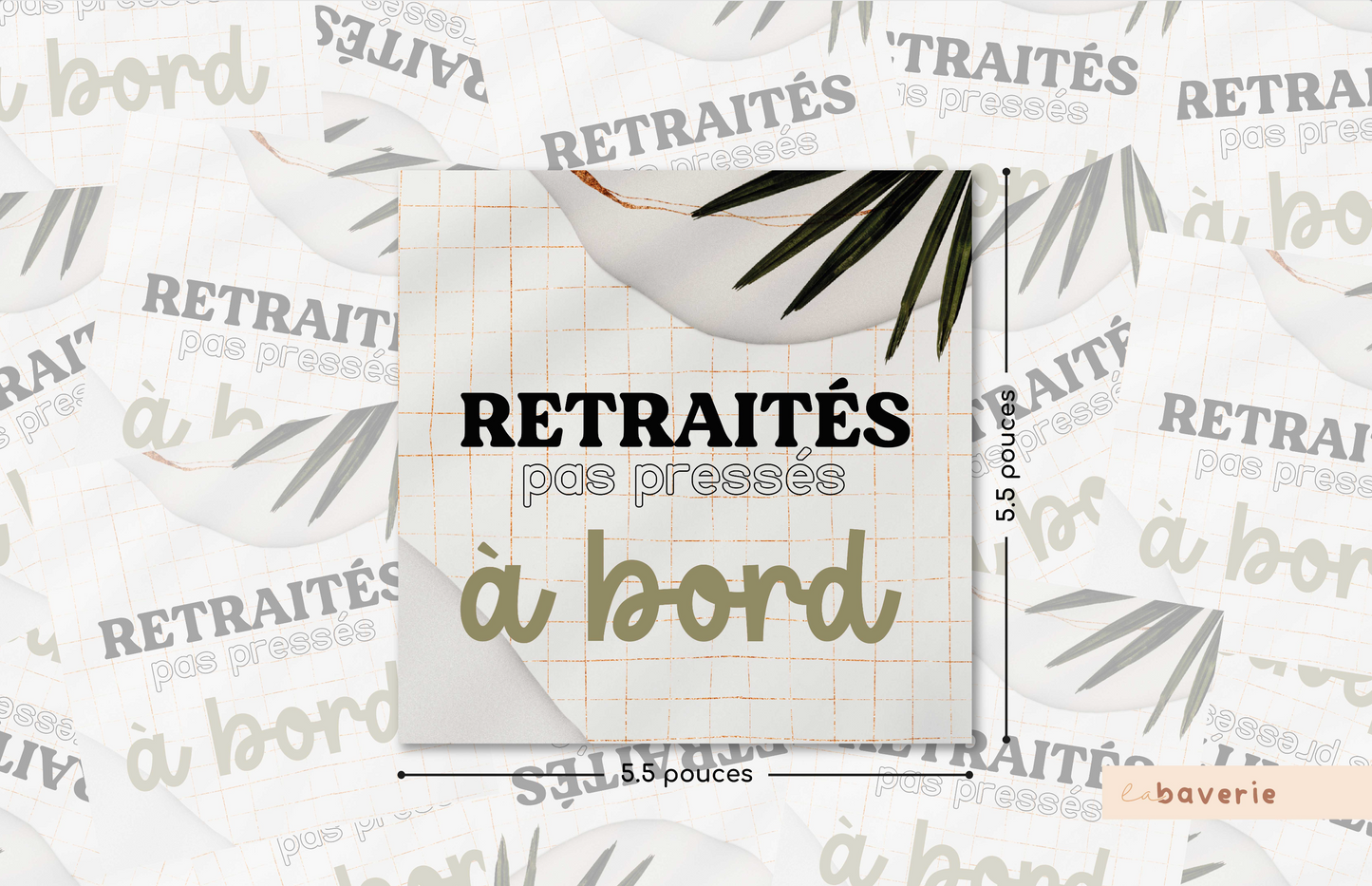 Autocollant voiture « Retraités pas pressés à bord »
