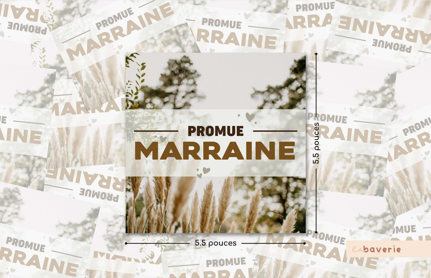 Autocollant voiture « Promue Marraine »