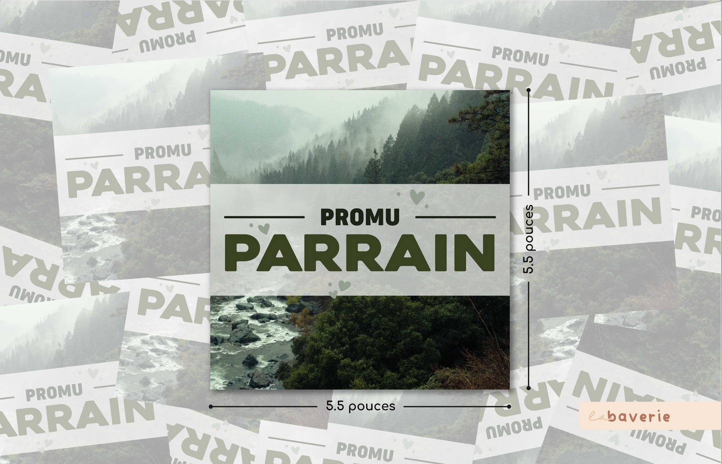Autocollant voiture « Promu Parrain »