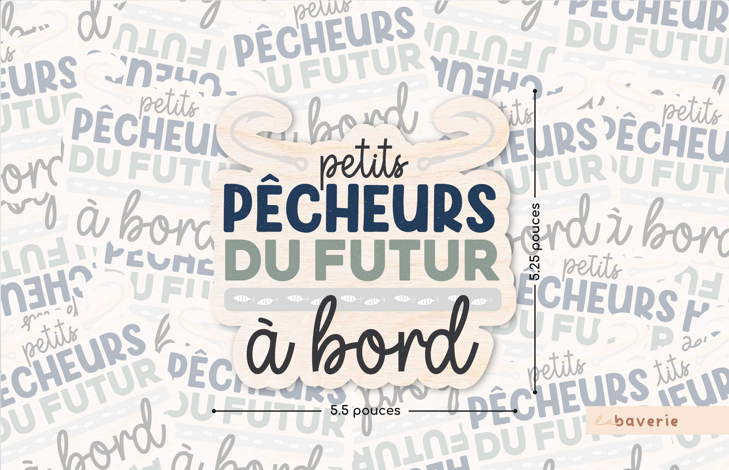 Autocollant voiture « Petits pêcheurs du futur à bord »