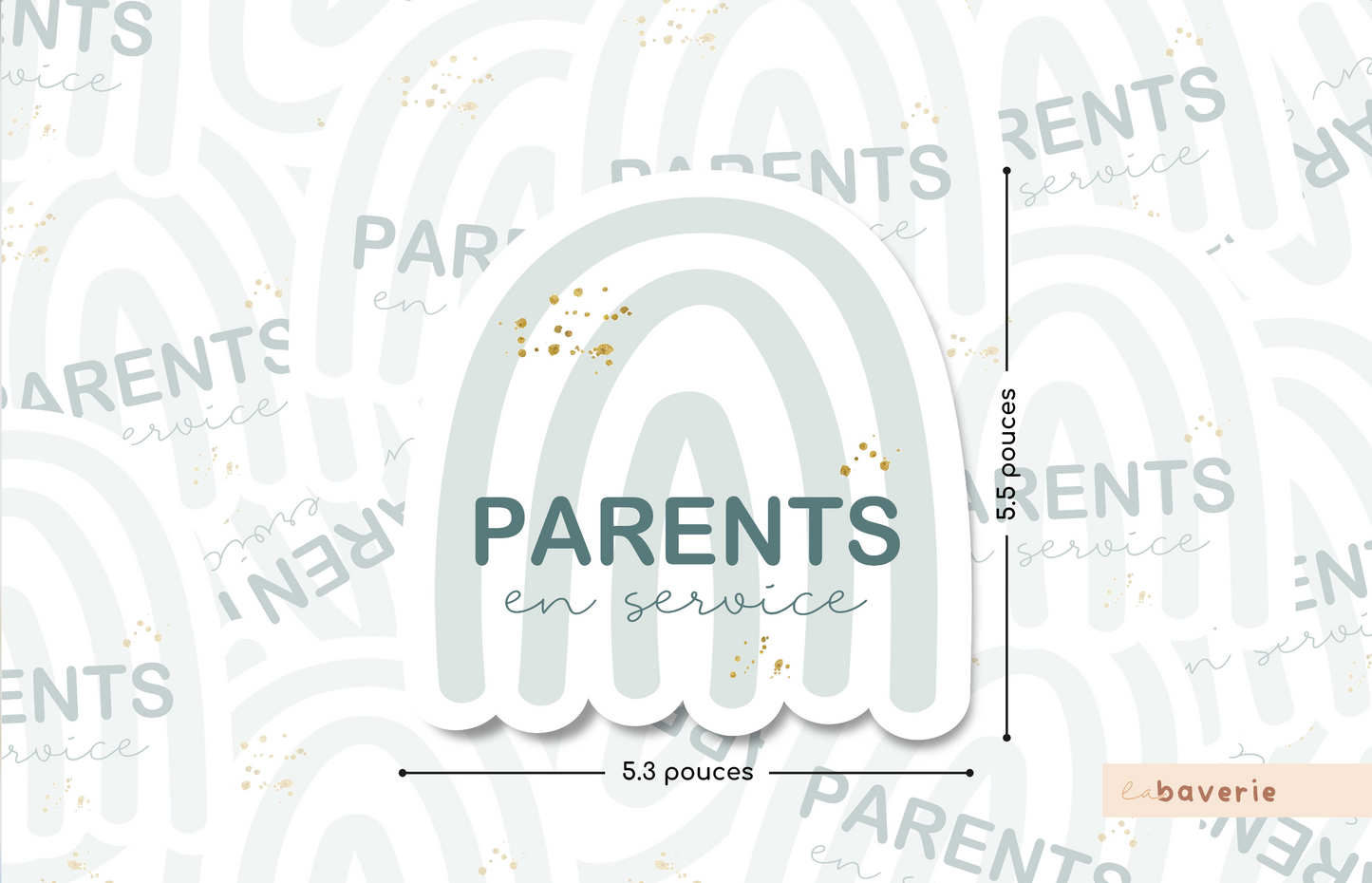 Autocollant voiture « Parents en service »