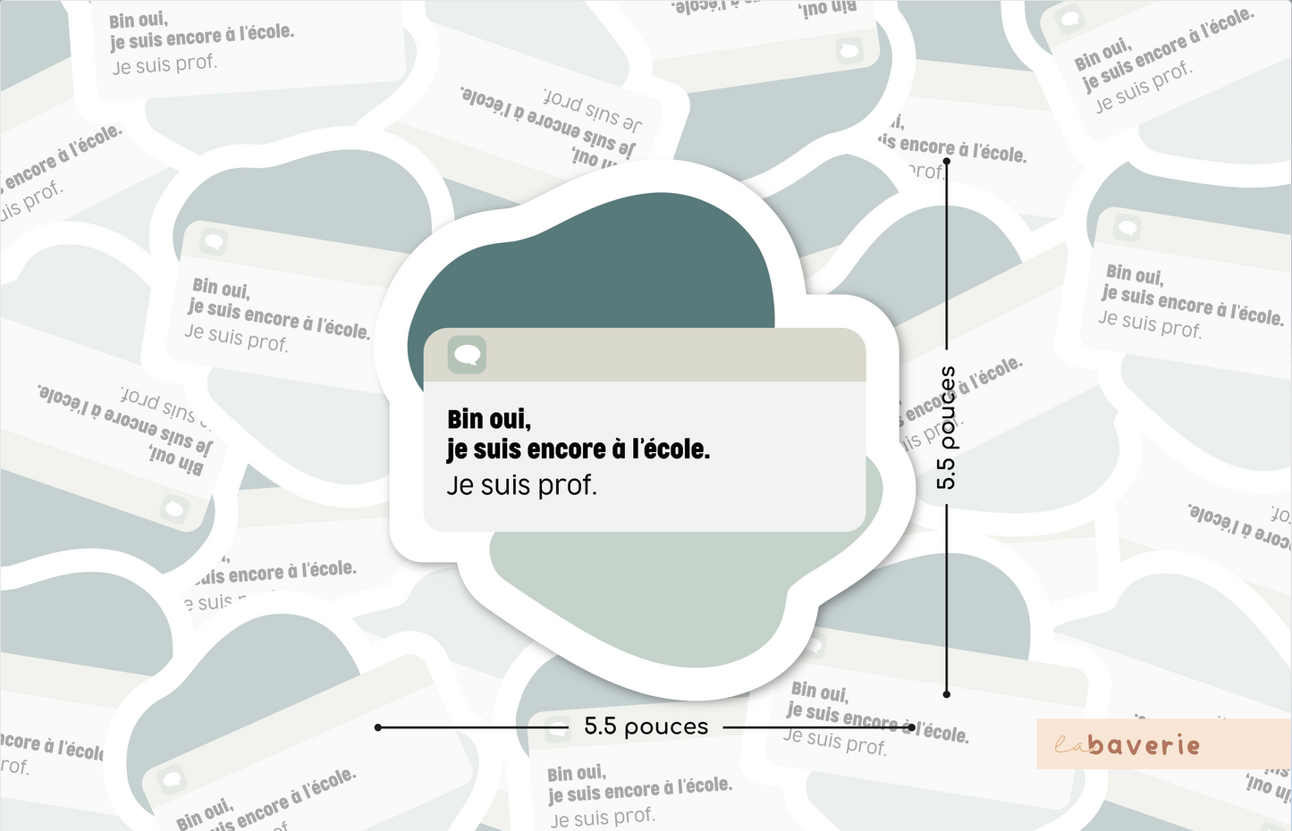 Autocollant voiture « Je suis prof »