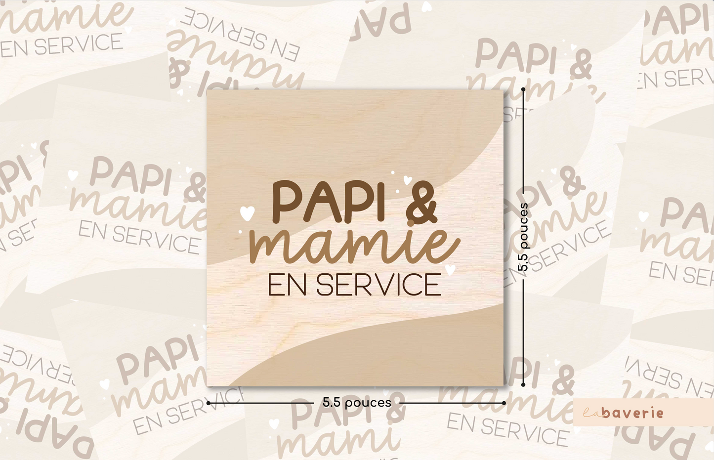 Autocollant voiture « Papi et mamie en service »