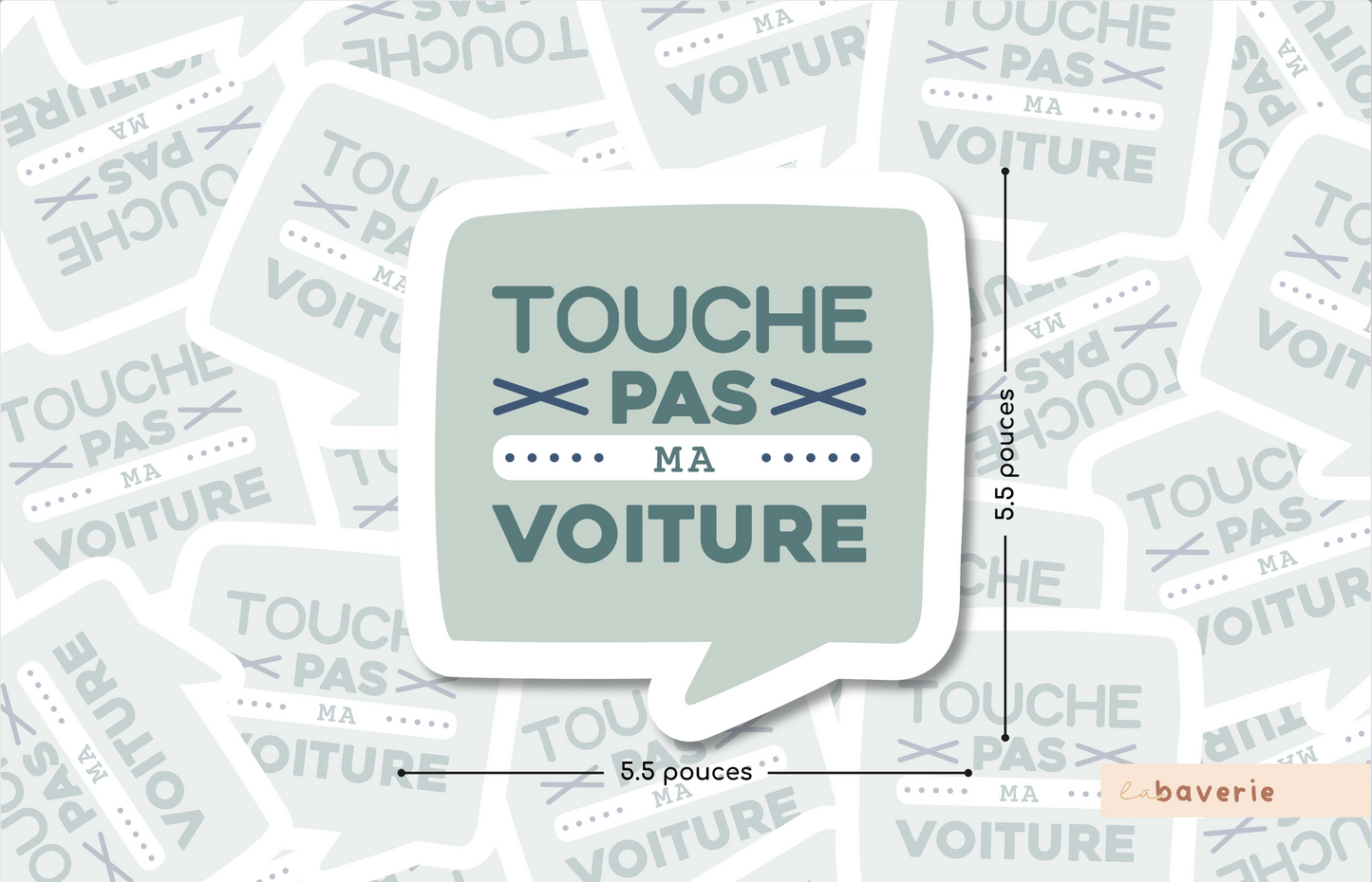 Autocollant voiture « Touche pas ma voiture »