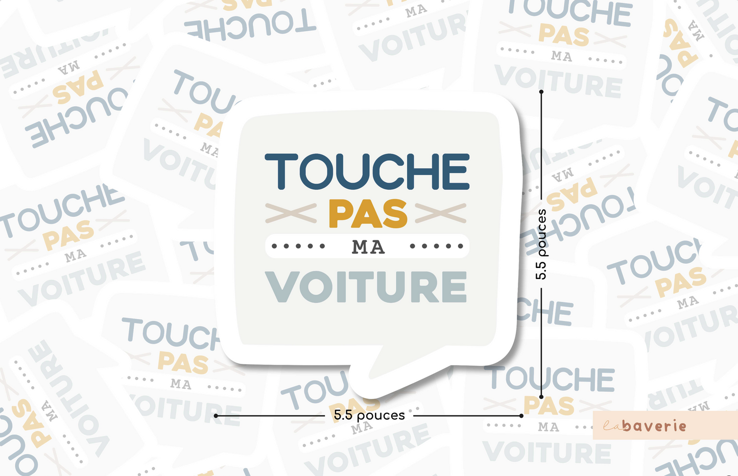 Autocollant voiture « Touche pas ma voiture »