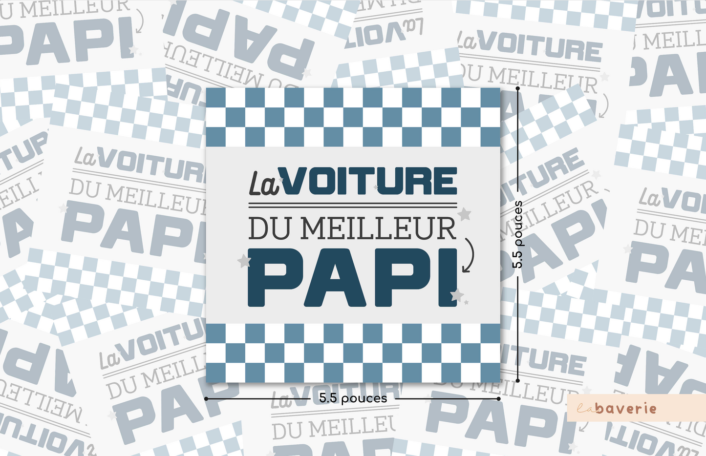 Autocollant voiture « La voiture du meilleur papi »