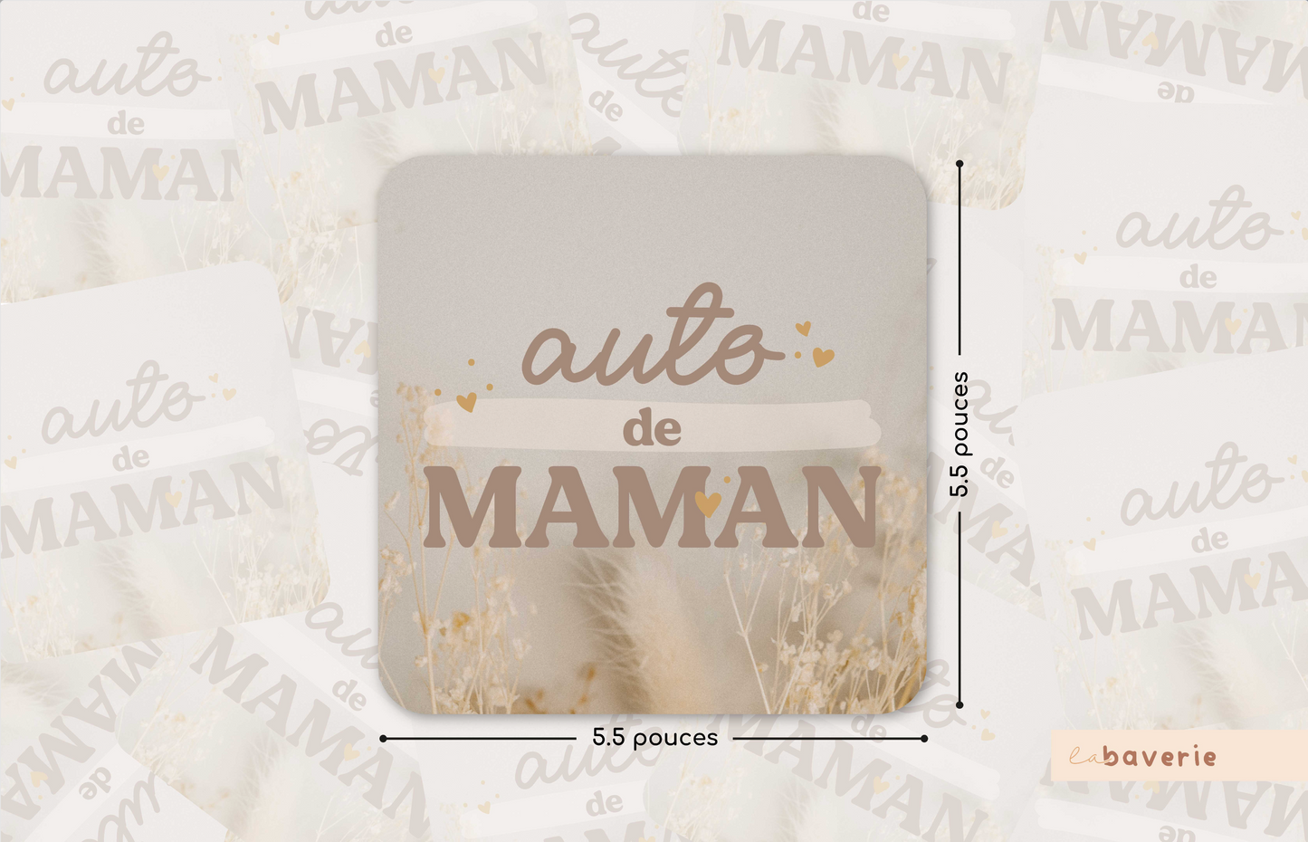 Autocollant voiture « Auto de maman »