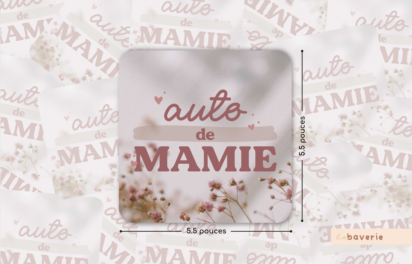 Autocollant voiture « Auto de mamie »