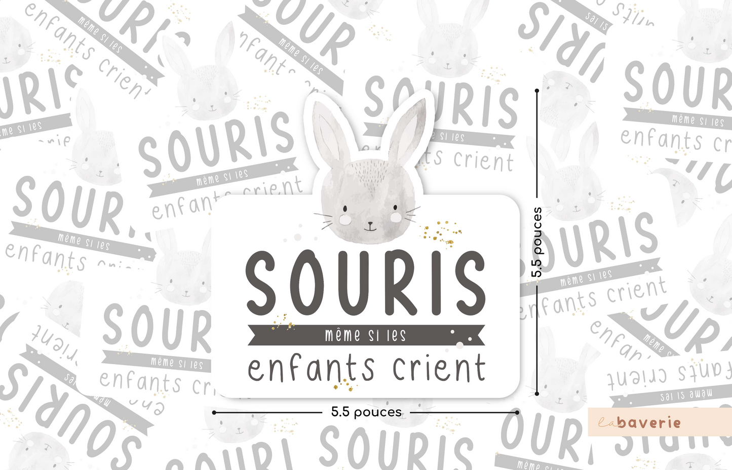 Autocollant voiture « Souris même si les enfants crient »