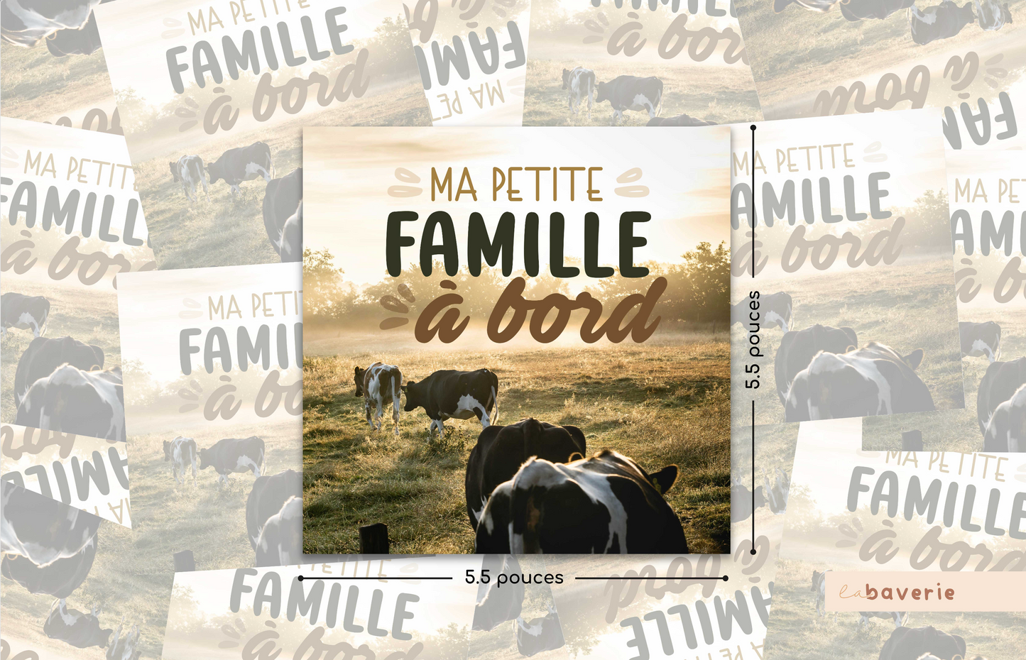 Autocollant voiture « Ma petite famille »