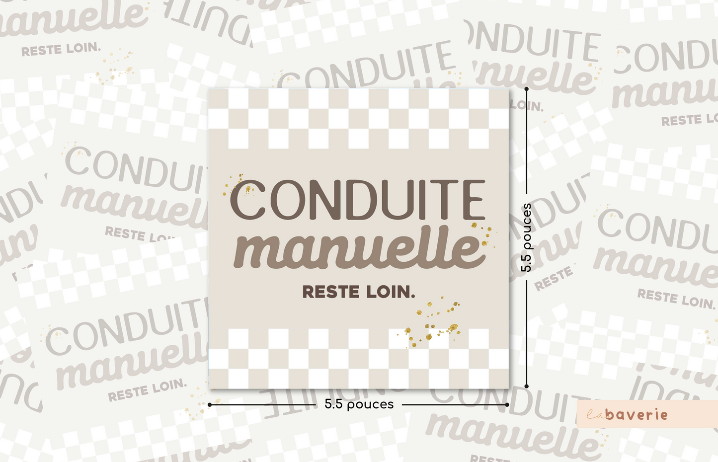 Autocollant voiture « Conduite manuelle »
