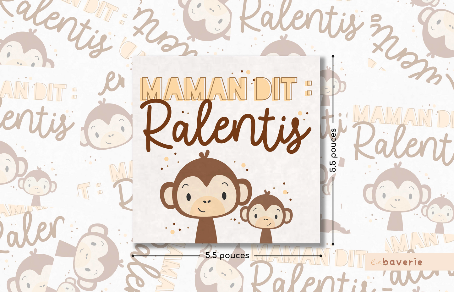 Autocollant voiture « Maman dit ralentis »