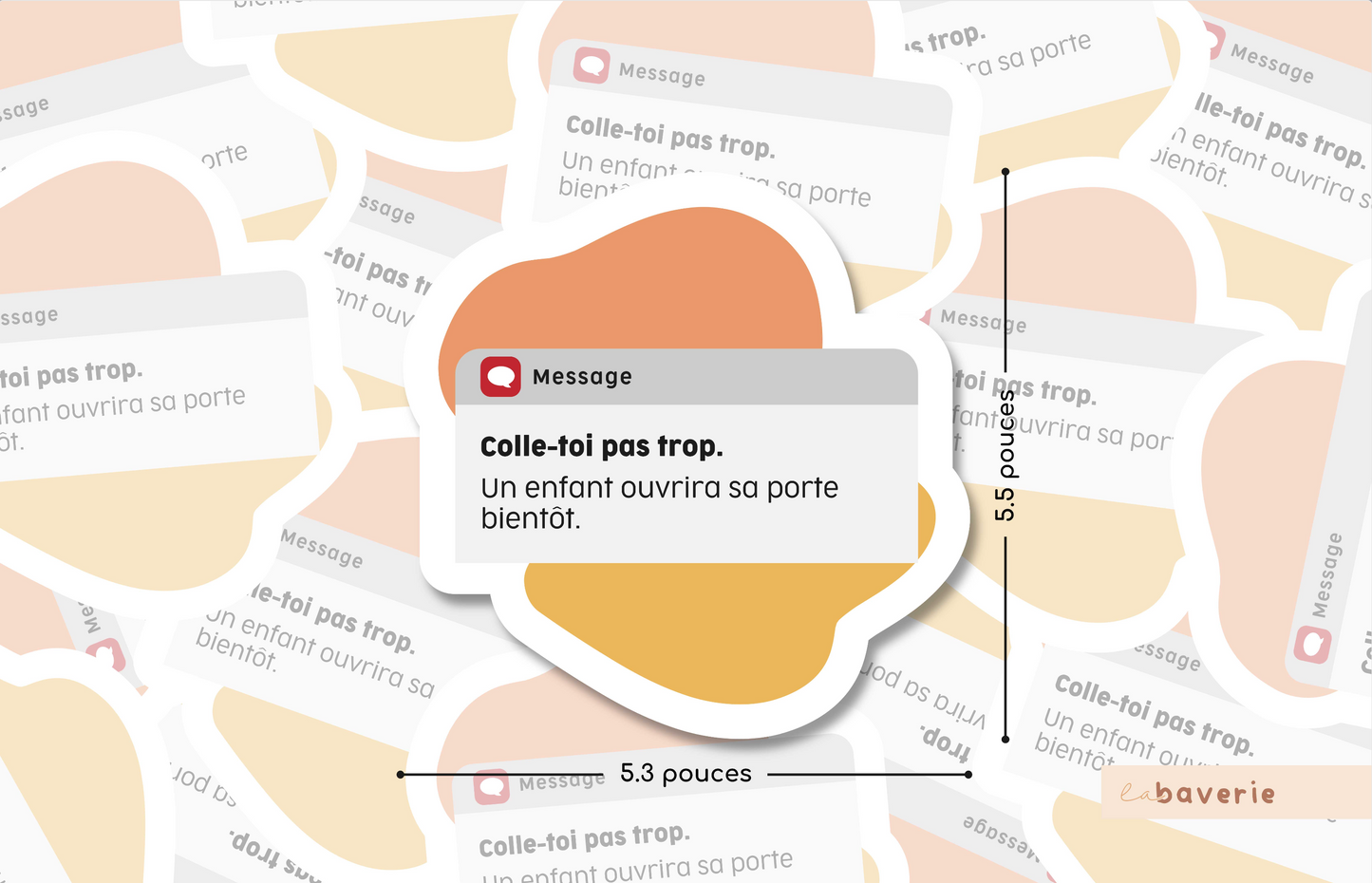 Autocollant voiture « Colle-toi pas trop »