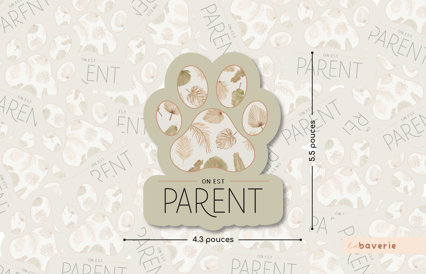 Autocollant voiture « On est parent »
