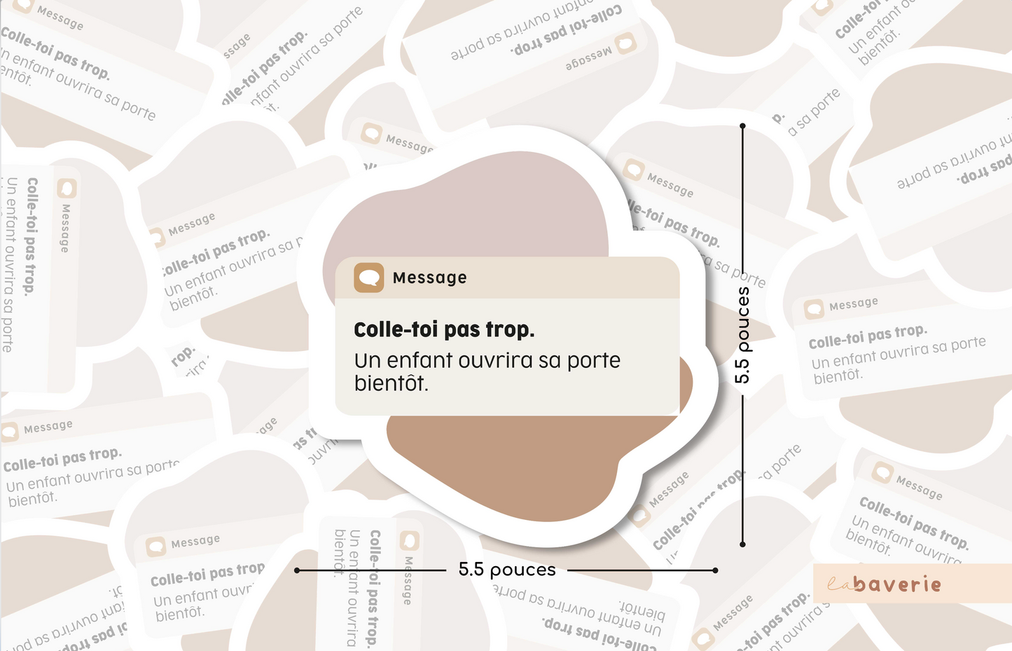 Autocollant voiture « Colle-toi pas trop »