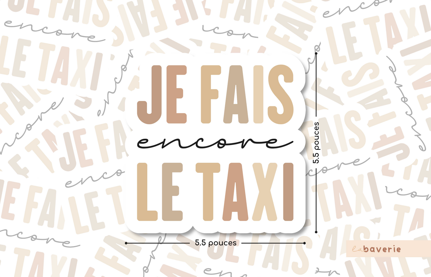 Autocollant voiture « Je fais encore le taxi »