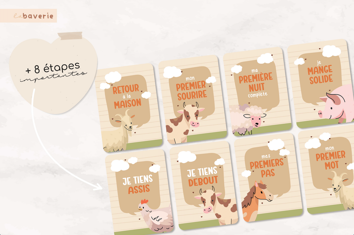 Carton de naissance À La Ferme