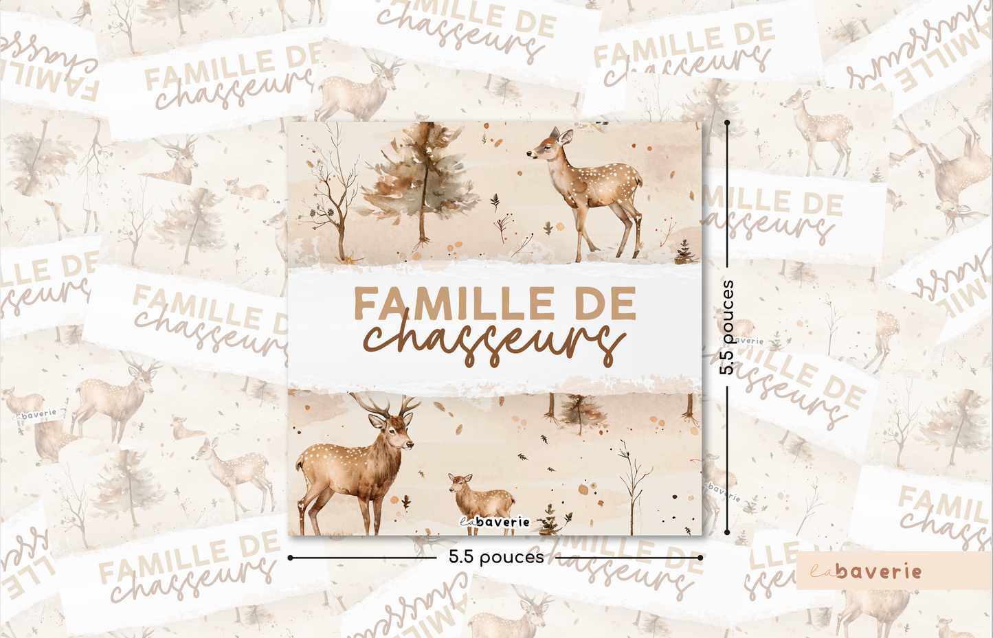 Autocollant voiture « Famille de chasseurs »