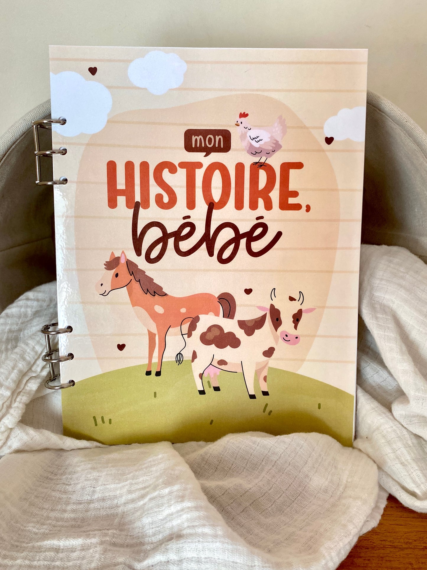 Livre de naissance à anneaux À la Ferme