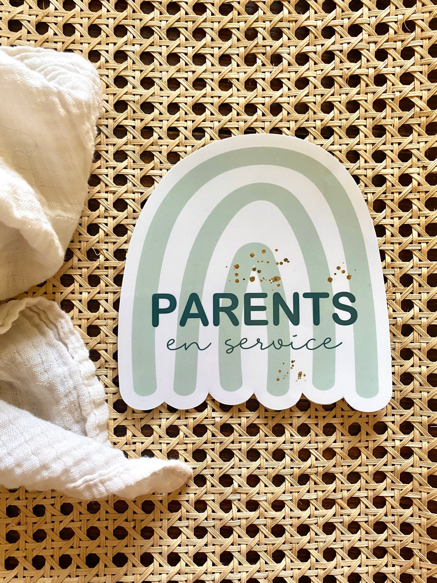 Autocollant voiture « Parents en service »