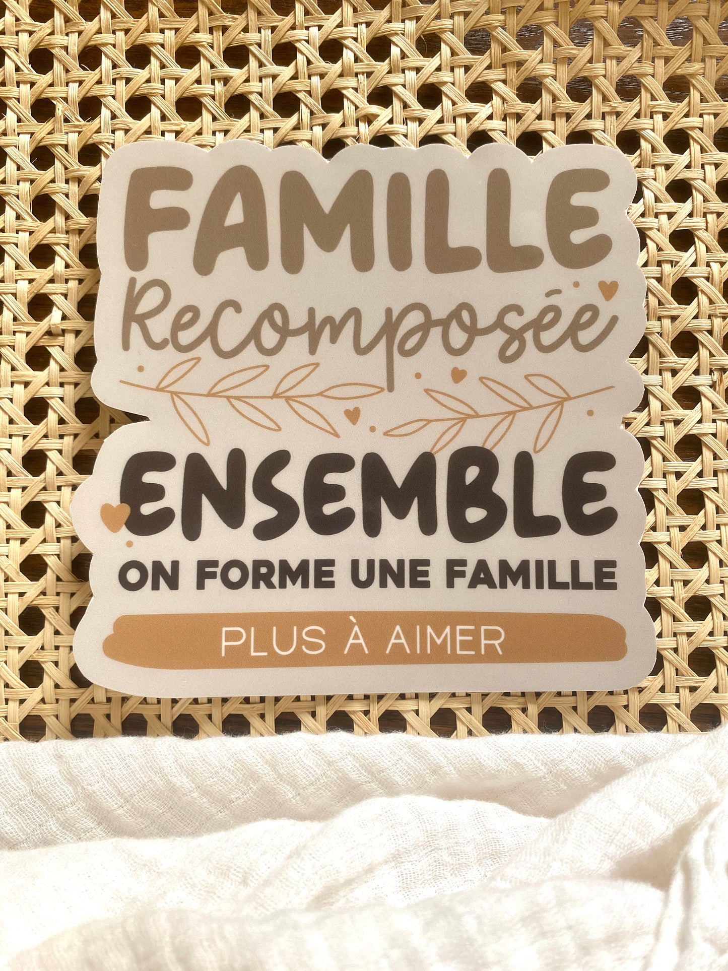 Autocollant voiture « Famille recomposée »