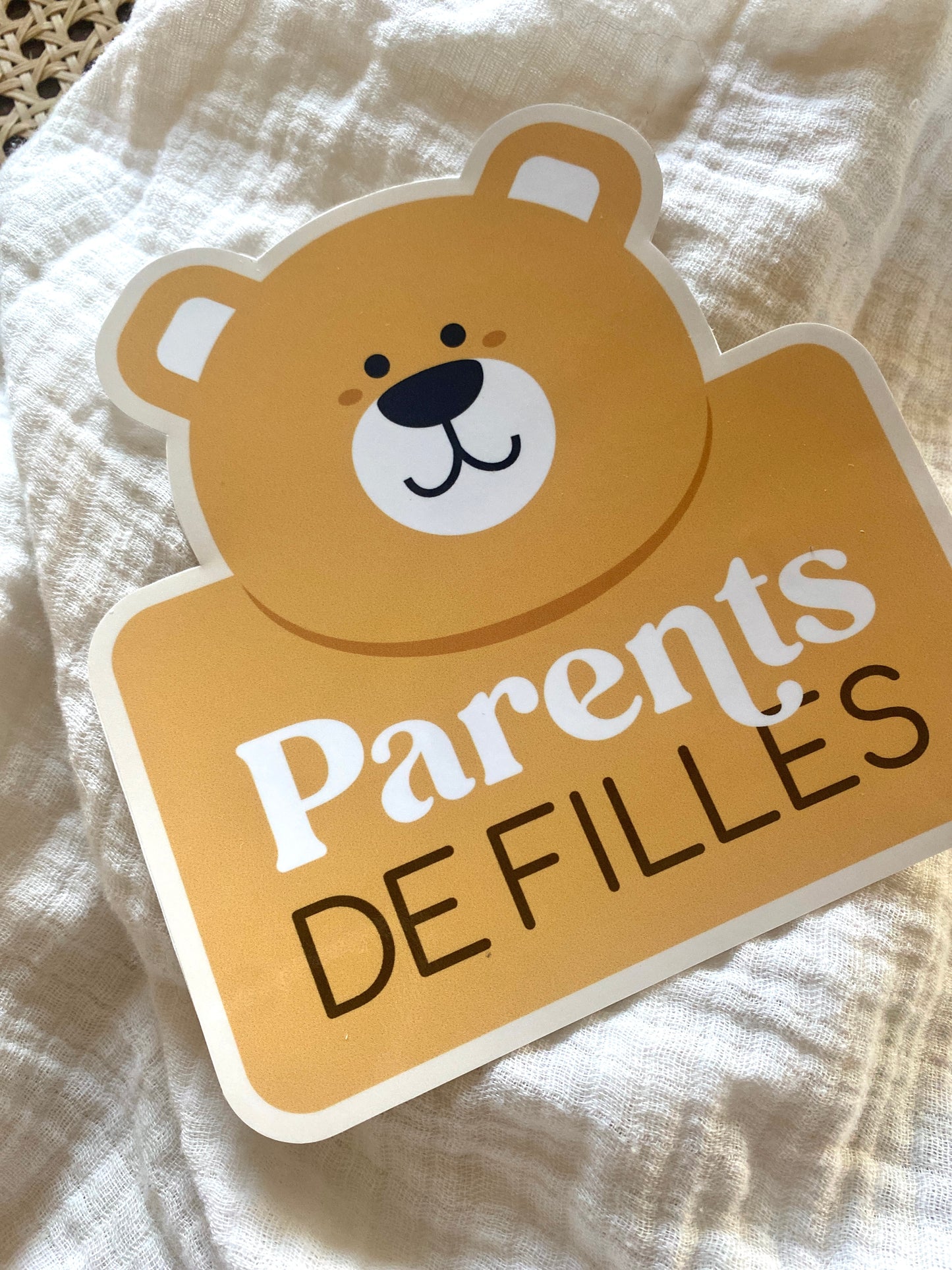 Autocollant voiture « Parents de filles »