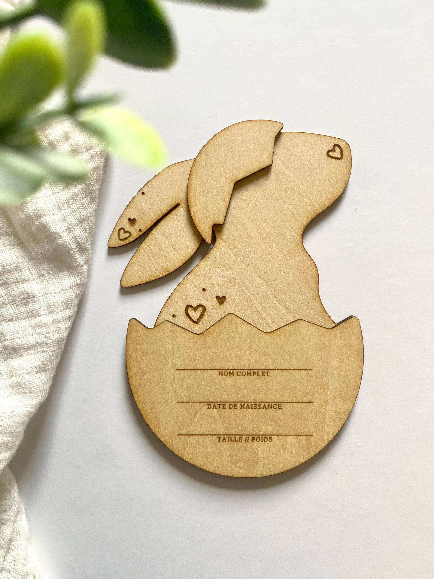 Pastille de naissance Lapin