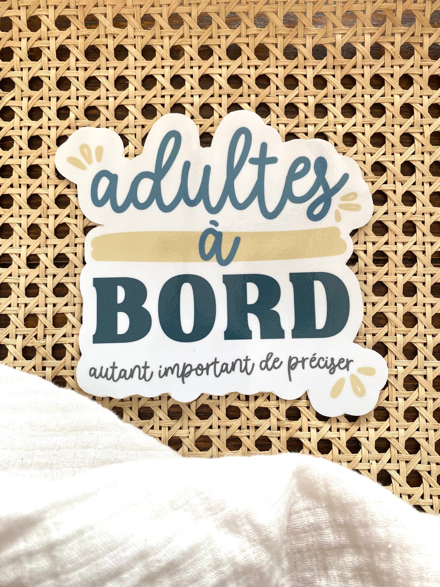 Autocollant voiture « Adultes à bord »