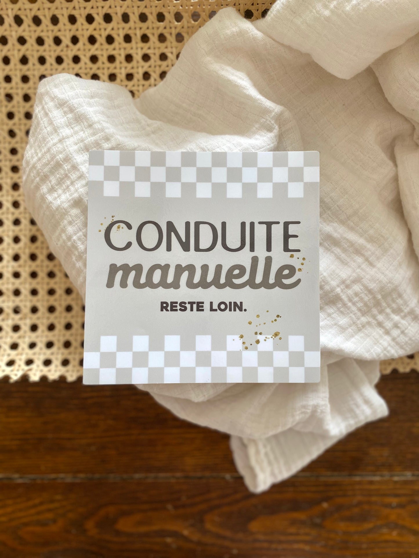 Autocollant voiture « Conduite manuelle »