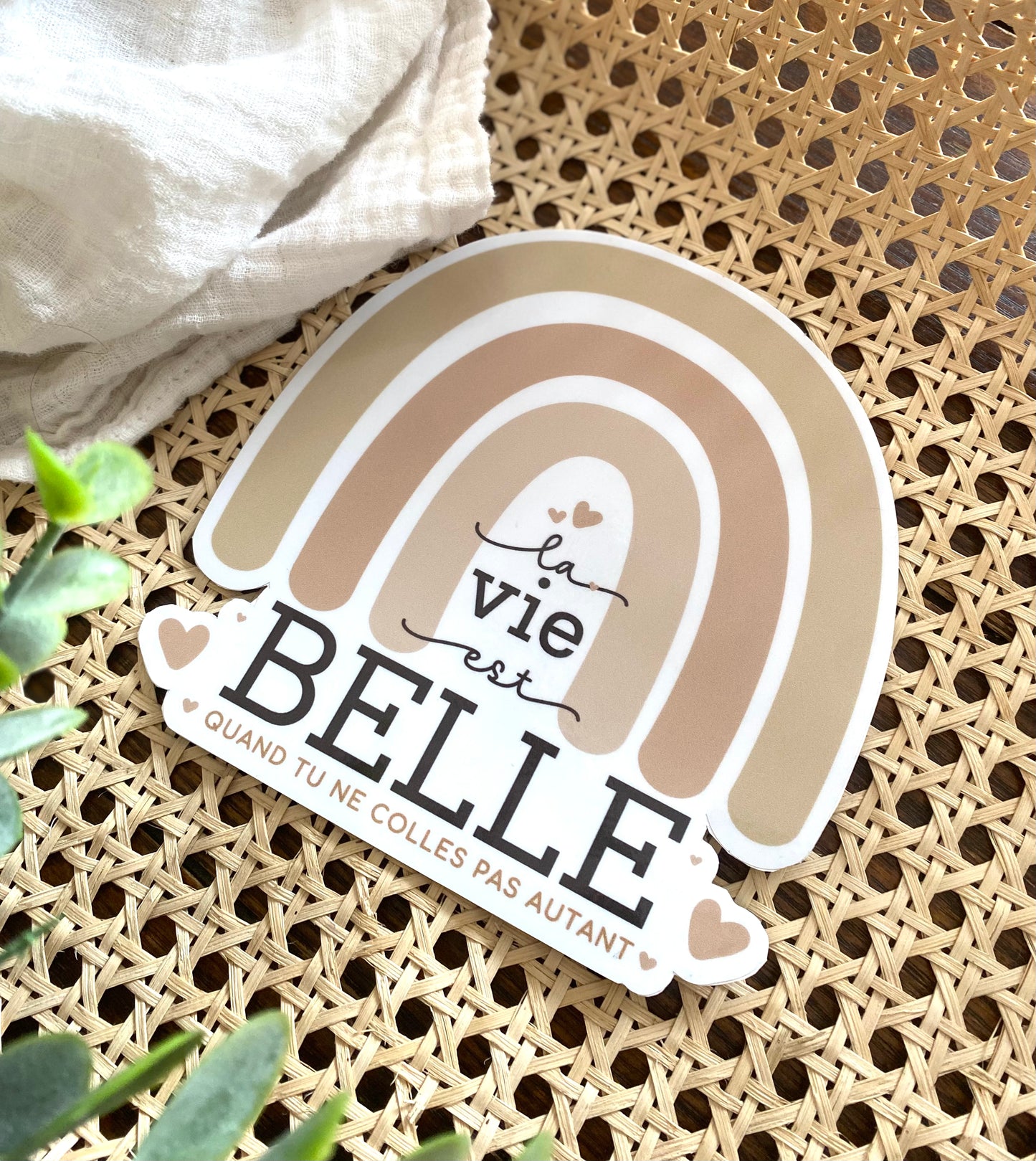 Autocollant voiture « La vie est belle »