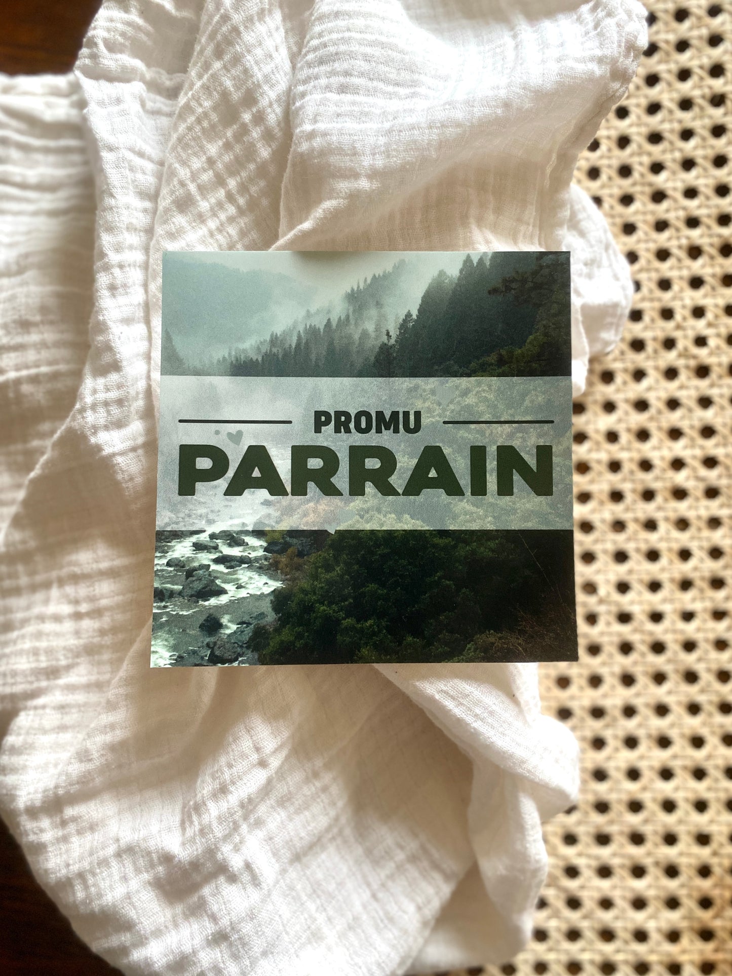Autocollant voiture « Promu Parrain »