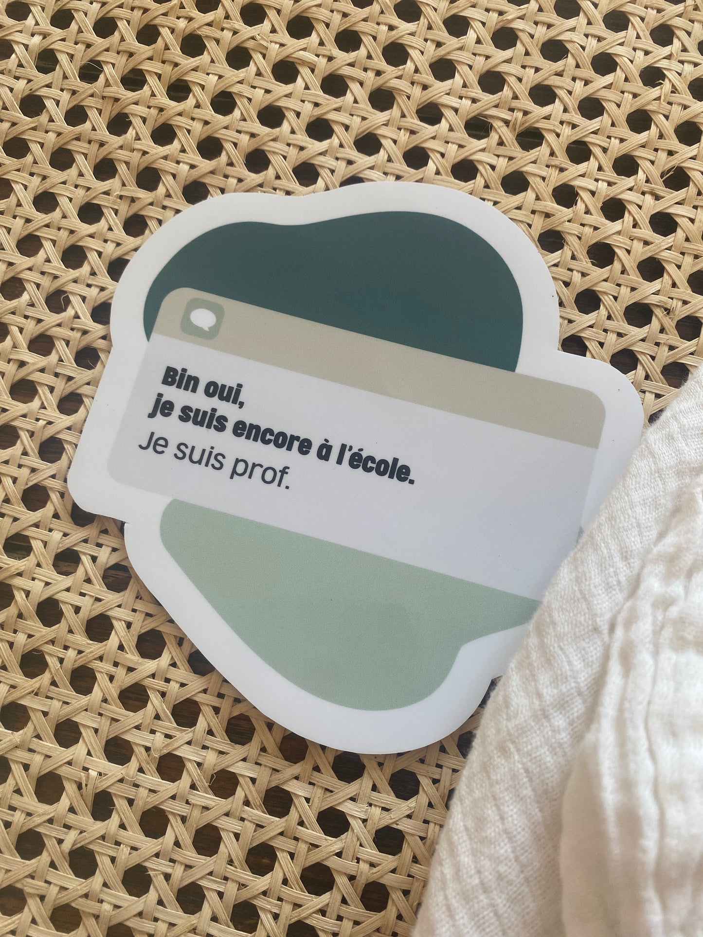 Autocollant voiture « Je suis prof »