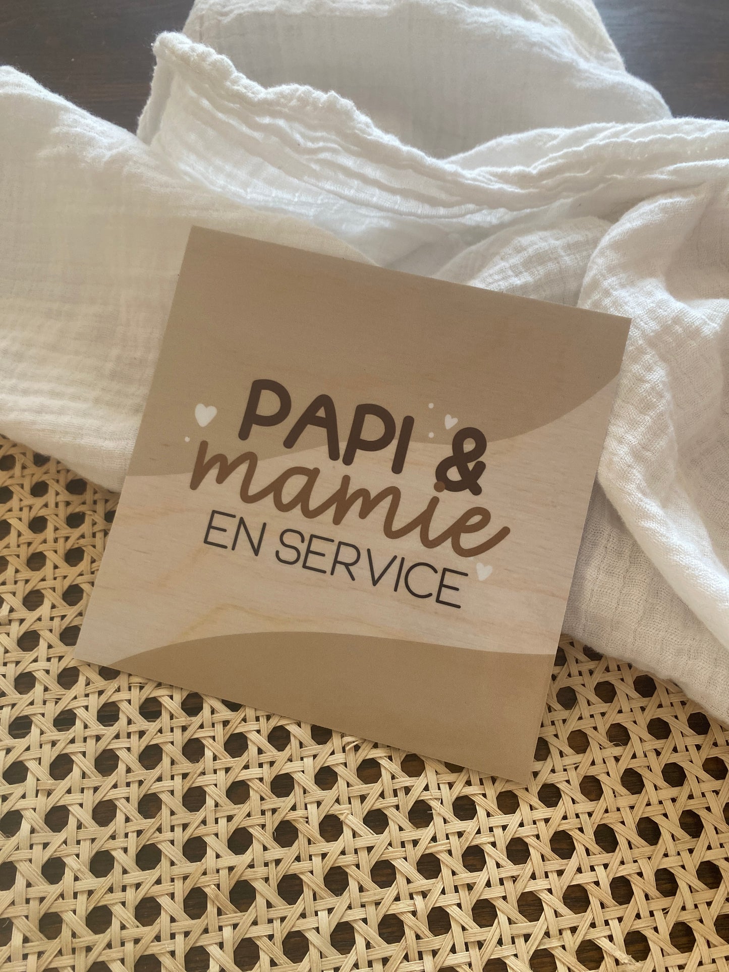 Autocollant voiture « Papi et mamie en service »