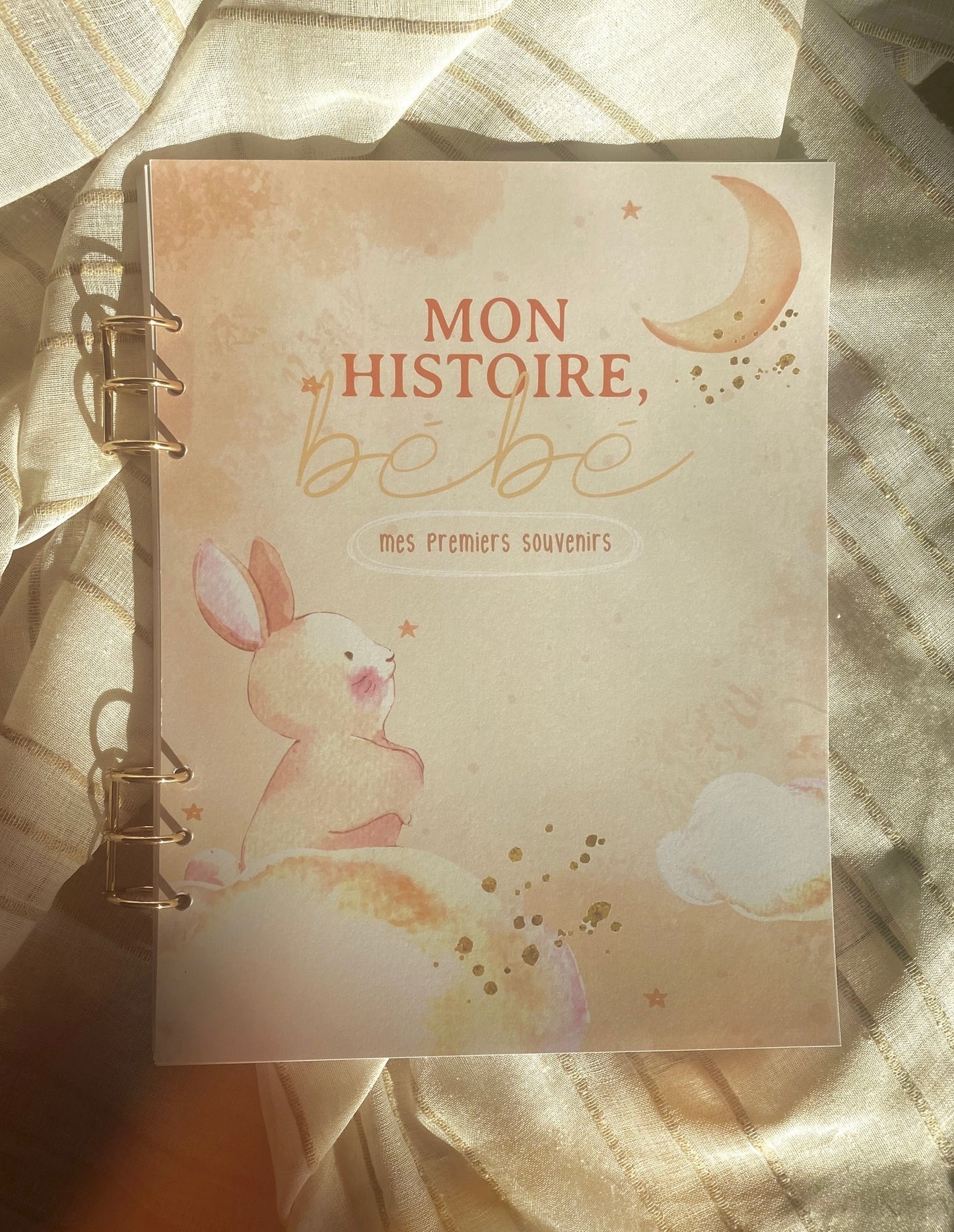 Livre de naissance à anneaux Ciel étoilé
