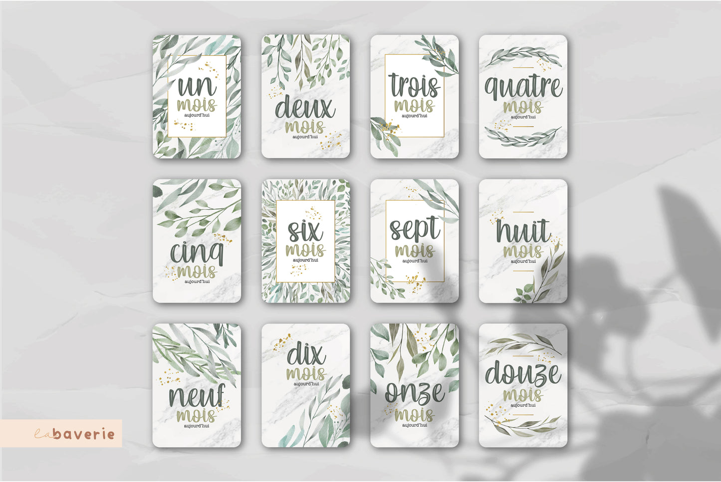 Carton de naissance Sauge Vert