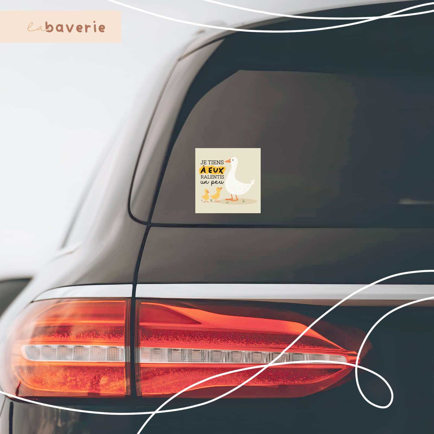 Autocollant voiture « Je tiens à eux »