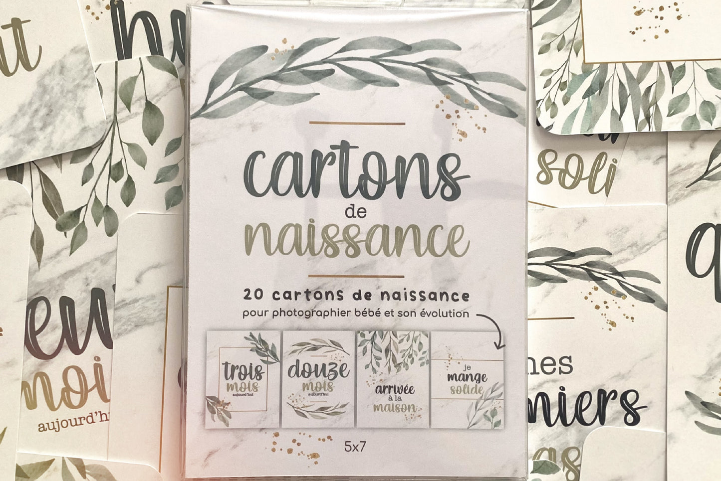 Carton de naissance Sauge Vert
