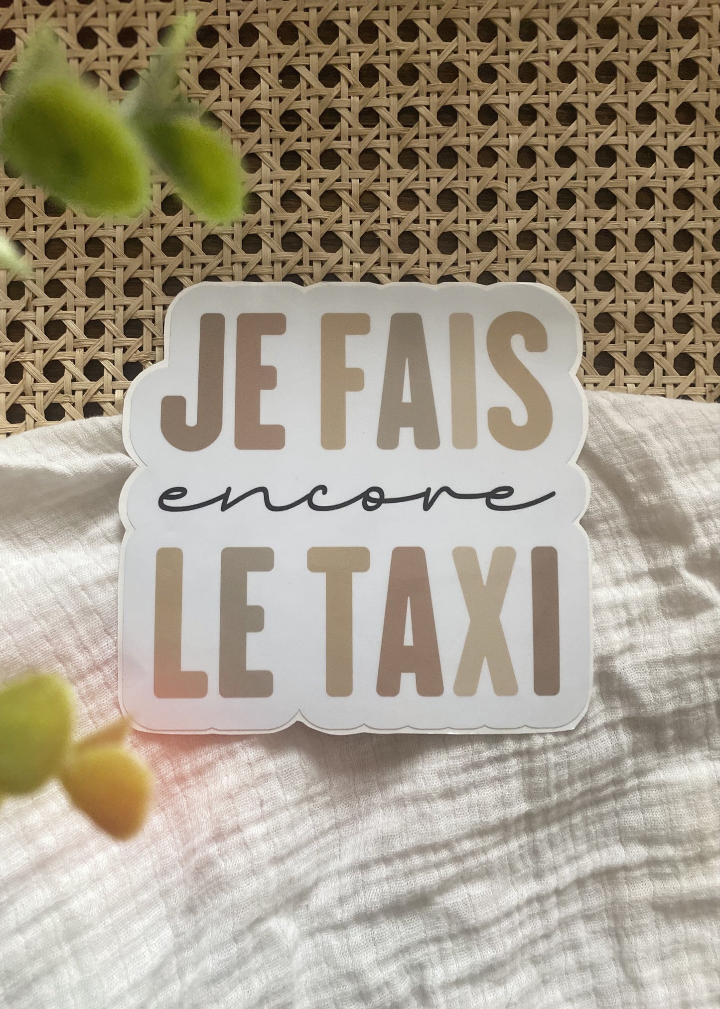 Autocollant voiture « Je fais encore le taxi »