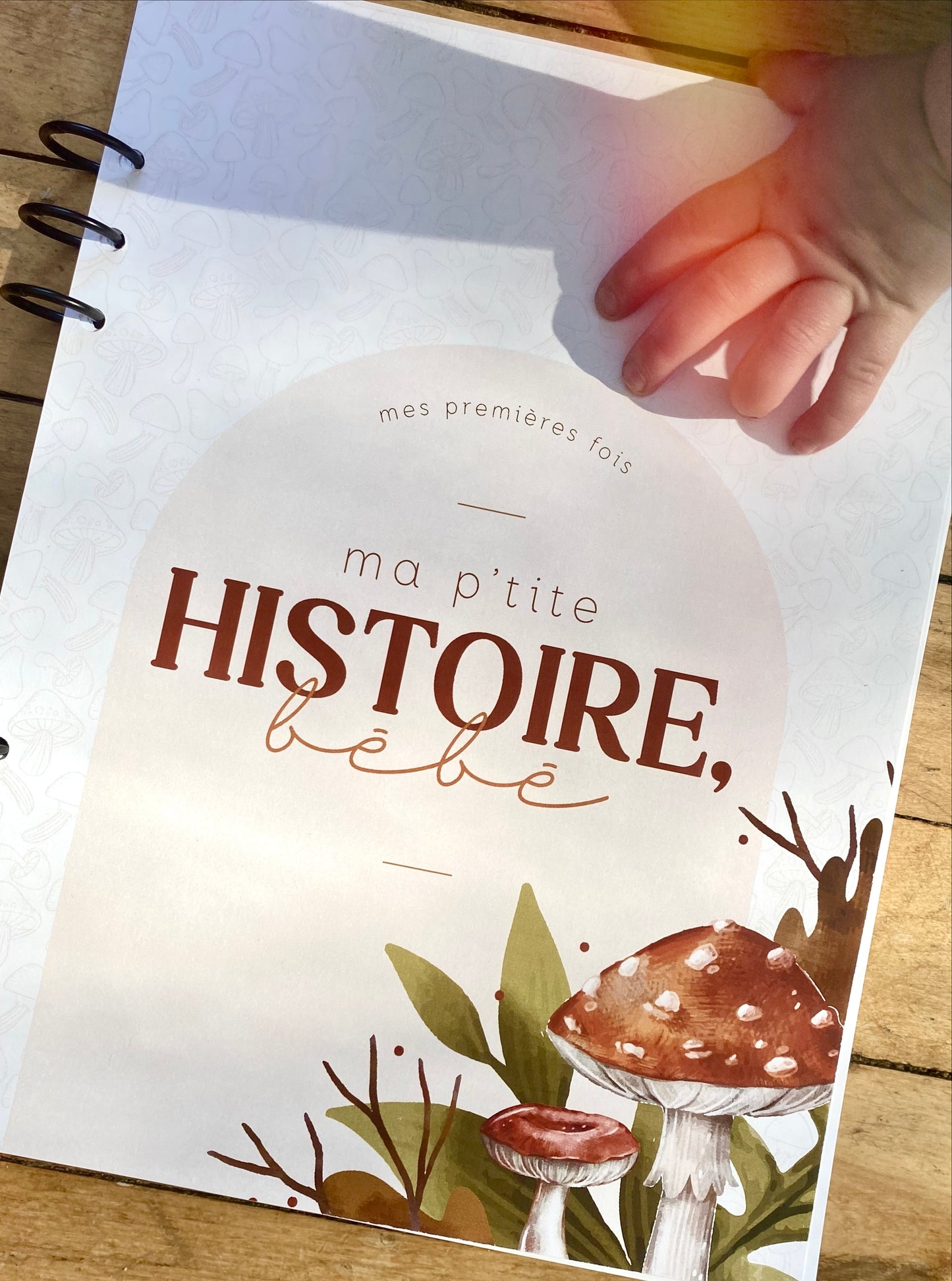 Livre de naissance à anneaux Champignons des bois