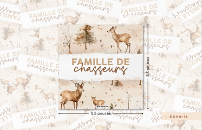 Autocollant voiture « Famille de chasseurs »