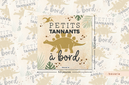 Autocollant voiture « Petits tannants à bord »