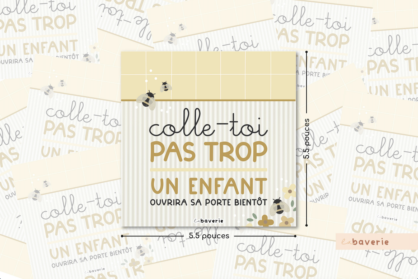 Autocollant voiture « Colle-toi pas trop un enfant ouvrira sa porte bientôt »