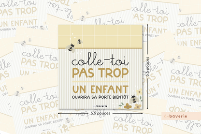 Autocollant voiture « Colle-toi pas trop un enfant ouvrira sa porte bientôt »