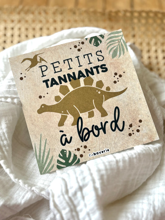 Autocollant voiture « Petits tannants à bord »